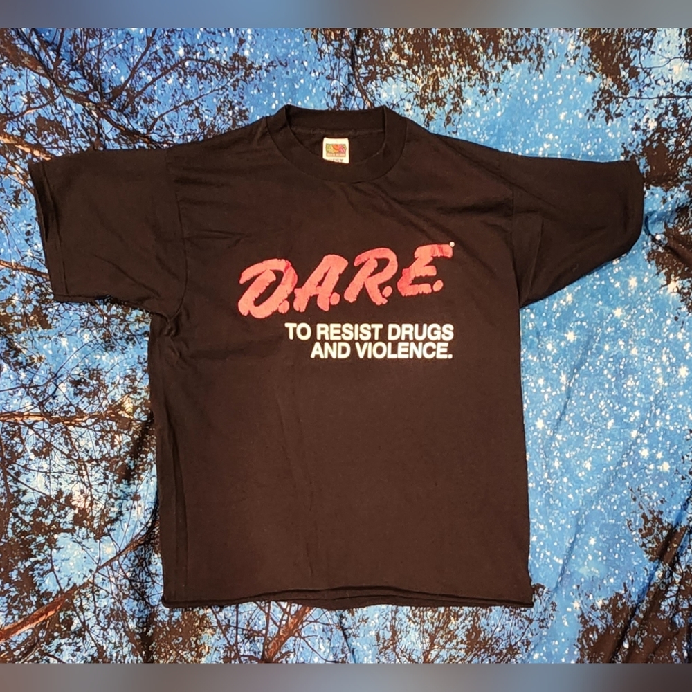 D.A.R.E. original 1980s black t-shirt